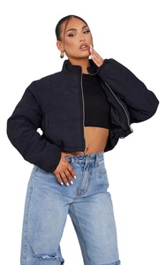Best Selling ODM Factory-Made Customized Women's <b>Crop</b> Puffer <b>Jackets</b> Customized Logo Made From Best Material - Product Image 5