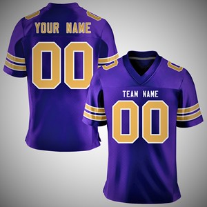Camiseta Deportiva Personalizada de Fútbol Americano para Hombre, Manga Corta, Transpirable, de Secado Rápido, Uniforme de Equipo, Malla, OEM ODM - Product Image 1