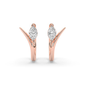 ต่างหูเพชรเพาะเลี้ยง 0.26 กะรัต ทองคำแท้ 14K รับรองโดย IGI ของขวัญสำหรับงานแต่งงานและงานเลี้ยง - Product Image 1