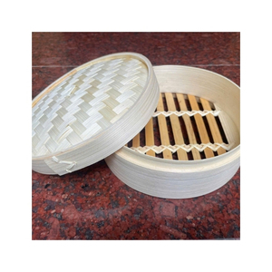 Panier vapeur en bambou de qualité supérieure, fait main, pour la cuisson de raviolis et de riz, léger, durable, export B2B en gros - Product Image 2