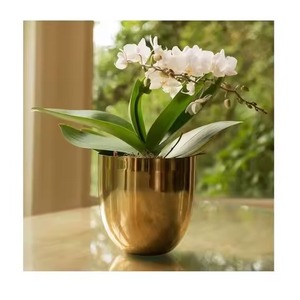 Maceta Metálica Moderna para Jardín, Maceta Decorativa para Plantas de Exterior, Contenedor para Flores, Decoración de Jardín - Product Image 3