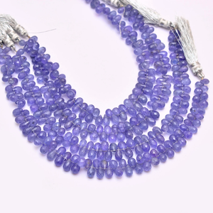 AAA+ Tanzanite 6x4mm-7x5mm Faceted Teardrop Briolette Beads Natural Tanzanite Semiprecious Gemstone Loose Drop Beads For Jewelry - Product Image 2