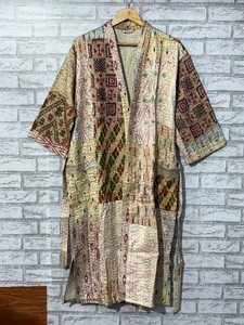 Handmade Silk Patola Sari Kantha Kimono Indian Women's <b>Bath</b> Robe - Product Image 4