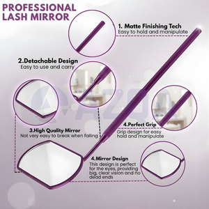 Stainless Steel Purple Coated <b>Eyelash</b> Mirror Anti Fog Dental Style Lash Extension Mirror for Precise Viewing - Product Image 5