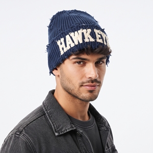Bonnet unisexe en acrylique tricoté style pêcheur, à revers court, coloré, pour l'hiver et les voyages, style vieilli, logo personnalisé, ajustable, vente en gros - Product Image 6