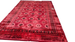 Tapis Irani fabriqué à la machine | Tapis WILTON Tapis rouge de style persan | Tapis de sol oriental traditionnel pour salon et chambre à coucher - Product Image 6