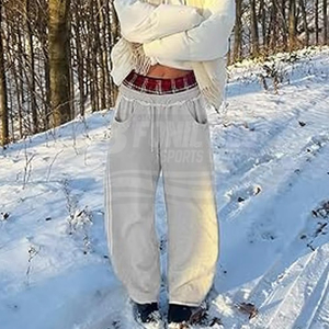 Wholesale Men's Loose Fit 100% Cotton Eco-Friendly Breathable Joggers Custom Made High Quality Solid Color Oversized Straight - Product Image 5