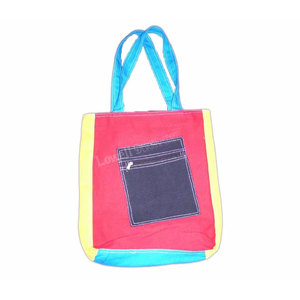 Sac bandoulière en toile de coton de qualité supérieure, réutilisable, léger, avec fermeture éclair, grande capacité, portable pour un usage quotidien - Product Image 1