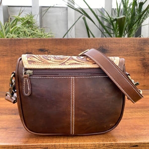 Custom Fashion Classic Women's Tooled <b>Leather</b> <b>Lady</b> Shoulder <b>Bag</b> High Quality Genuine Cowhide <b>Leather</b> Luxury <b>Ladies</b> Saddle <b>Bags</b> - Product Image 5