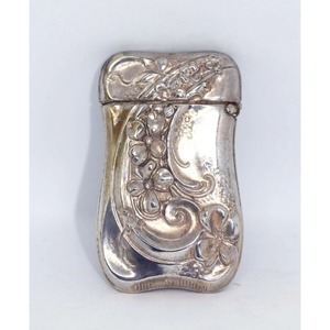 New Arrival Vintage Aluminum Match Case Embossed Floral Design Durable Household Use - Product Image 6
