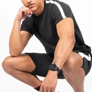 Conjunto Deportivo Transpirable para Hombre, 2 Piezas, Traje Deportivo de Verano para Exteriores, Tela de Algodón de Secado Rápido, Camiseta y Pantalones Cortos para Entrenamiento - Product Image 2