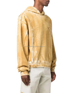 Ensemble Jogging et Sweat à Capuche Hiver Qualité Premium Streetwear Uni Délavé à l'Acide Fermeture Éclair Intégrale Respirant Logo Personnalisé Coupe Classique 100% Coton - Product Image 4