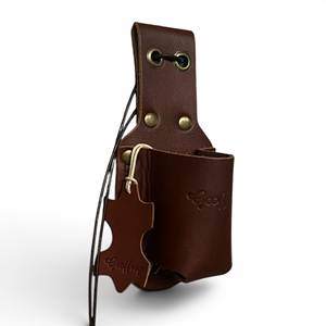 Geoffrey Leather Bottle Holder Antique Brown Color 12 Oz Capacity - Product Image 4