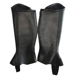 Demi-chaps d'équitation de qualité supérieure avec fermeture éclair, meilleurs demi-chaps d'équitation en cuir de vachette sur mesure - Product Image 2