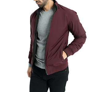 Blouson Bomber Homme en Toile Enduite à Col Montant, Couleur Unie Personnalisable, Style Urbain, Service OEM, Vente en Gros - Product Image 2