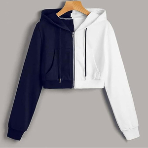 High Quality Winter Casual Women Crop Top <b>Hoodies</b> with Front Logo Fleece Fabric Quick Dry-Best Selling Reasonable Price <b>Workout</b> - Product Image 5