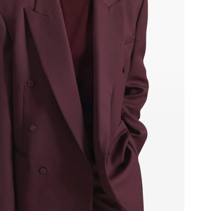 High Quality Women's <b>Woolen</b> Blazer Double Breasted Retro Suit Blazer Sorority Jacket Autumn Winter Casual Fashion <b>Top</b> Wholesale - Product Image 6