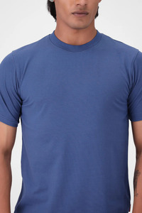 เสื้อยืดคอกลมแขนสั้นสำหรับผู้ชายเสื้อลำลองแบบถักระบายอากาศได้ดี - Product Image 2