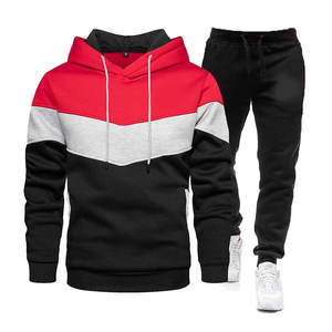 Survêtement en polaire épais et chaud pour hommes, ensemble 2 pièces, sweat à capuche et pantalon, vêtements de sport, tendance, Style Hip Hop, automne et hiver - Product Image 2