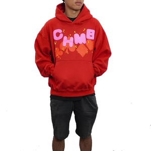Proveedor Mayorista de Ropa Urbana de Moda: Sudaderas con Capucha Oversize de Ajuste Holgado, Hombro Caído y Estampado Puff - Product Image 1