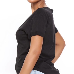 T-shirts pour femmes super vendus, 100% coton jersey molletonné, col rond, coupe classique, manches courtes, impression numérique écologique - Product Image 2