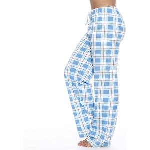 Pantalones de Pijama de Franela Suaves y Casuales para Mujer, Talla Grande, Diseño Holgado y Cómodo con Corte de Campana, Estampado a Cuadros, Transpirables, para Verano - Product Image 3