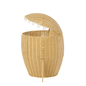 Vintage Rattan Shark Laundry <b>Hamper</b> With Lid Wicker Storage <b>Basket</b> Kids Toy Organizer Nursery Decorative <b>Basket</b> OEM ODM - Product Image 3