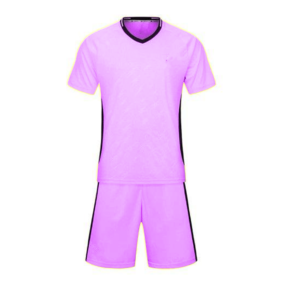 Ensemble de maillot de football jaune pour homme, manches courtes, col en V, évacuation de l'humidité, taille élastique, toutes saisons, couleur unie, polyester, uniforme - Product Image 4