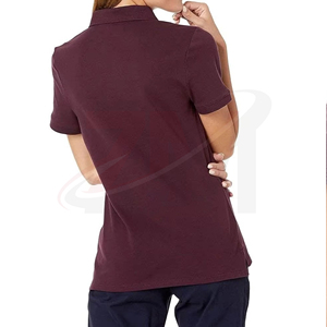 เสื้อโปโลลำลองสำหรับสุภาพสตรีผ้าฝ้ายแขนสั้นทรงปกติระบายอากาศได้ดีผ้าใส่สบายสำหรับฤดูร้อนใส่ทำงานในสำนักงาน - Product Image 4