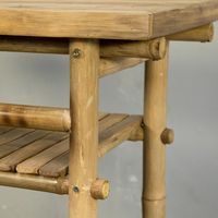 Table de jardin en bambou faite à la main pour l'extérieur, fournisseur vietnamien de meubles de jardin en gros
