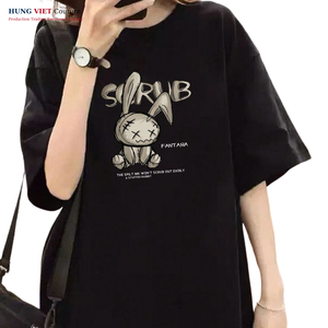 T-shirt rétro surdimensionné 100% coton tricoté pour l'automne-Séchage rapide et écologique - Product Image 4