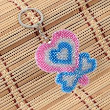 Porte-clés Lumineux Portable Écologique et Étanche avec Broderie de Perles en Verre de Cristal de Quartz Rose Fait Main, Motif Sucette Cartoon - Product Image 2