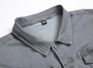 Veste en jean pour homme, 100% coton, personnalisable avec logo, respirante, écologique, séchage rapide, pour usage extérieur, haute qualité, vente en gros - Product Image 3