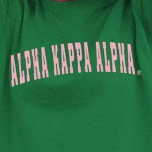 Sudadera AKA Letterman con Cuello Redondo, Bordado Verde y Rosa de Pakistán, Sudadera Personalizada para Hermandades Griegas - Product Image 2