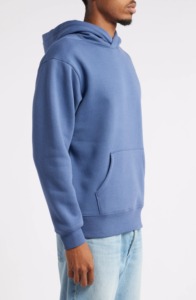 Sweat-shirt à capuche bleu pour homme avec imprimé de la marque Flame, poche avant, coupe décontractée, vêtement d'automne, 100% coton FRENCH TERRY - Product Image 2