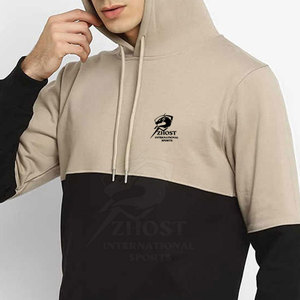 Sweat-shirt à capuche pour homme, deux tons, style urbain, panneaux contrastés, prix avantageux - Product Image 5