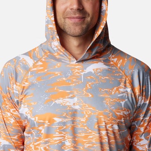 Sudadera con capucha de pesca de manga larga transpirable de talla grande UPF 50, poliéster de secado rápido, rendimiento mínimo de impresión por sublimación de Color - Product Image 5