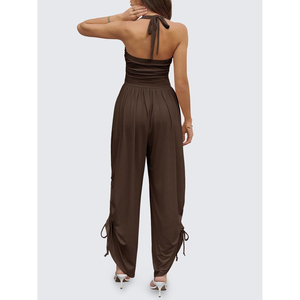 Combinaison Courte Ceinturée Élégante pour Femme – Tenue Décontractée d'Été à Manches Courtes Coupe Ample – Vêtement Tendance Personnalisable - Product Image 2