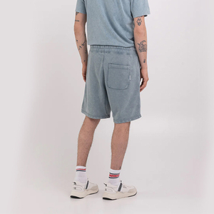 Sudadera con capucha y pantalones cortos de algodón 100% de alto gramaje, lisos, con cordón, personalizados, para hombre, estilo casual, desgastados, oversize, en blanco, lavado ácido, transpirables - Product Image 4