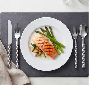 Ensemble de couverts plaqués argent en acier inoxydable avec manche torsadé, parfaits pour les mariages élégants et les événements gastronomiques - Product Image 4