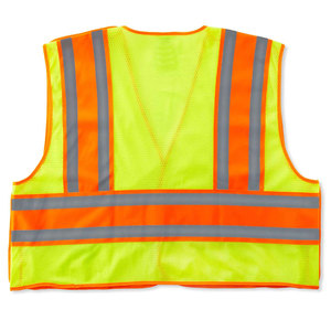 Gilet de sécurité réfléchissant haute visibilité jaune en maille avec poches pour les travailleurs du bâtiment - Product Image 6