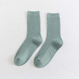 <b>Ribbed</b> <b>Men's</b> Casual <b>Socks</b> Factory's All Seasons <b>Socks</b> Soft Cotton Breathable Bulk Order for JZVINA Crew Low MOQ Custom Logo - Product Image 4
