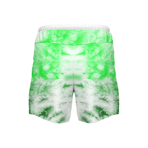 Vintage High Waist Yoga Shorts Elastic Drawstring Tie Closure Mesh Fabric Printed Die Dye Graphic Tie Die Fitness Men's Shorts - Product Image 2