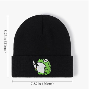OEM Custom Logo Beanie <b>Hat</b> <b>Winter</b> Knit Cap Wholesale Unisex Warm Acrylic Skull Beanies Bulk Manufacturer - Product Image 4