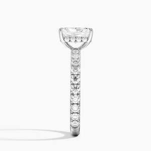 BOJ <b>Ring</b> 096 Radiant Cut 925 <b>Silver</b> Halo Stone Prong Setting <b>Solitaire</b> Diamond <b>Ring</b> 2ct D Color VVS1 Moissanite GRA Certified - Product Image 3