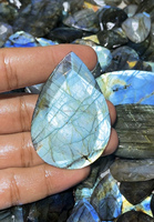 Nouveauté 2026 : Pierre précieuse naturelle Labradorite taillée en facettes Radha Arts, provenant du Rajasthan, 25-40mm, vente en gros