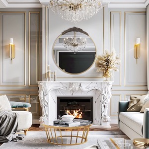 Le miroir en métal design sert de pièce maîtresse qui attire l'attention sans dominer la pièce. - Product Image 2