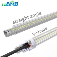Tube LED Rouge/Spectre Complet pour Volaille, Sans Scintillement, Étanche IP67, Résistant à l'Ammoniac, pour Élevage de Poules Pondeuses, de Poulets de Chair et de Poulets Reproducteurs