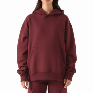 Sudadera con Capucha Extra Grande de Estilo Urbano para Mujer, Sudadera Holgada, Suave y Cálida, Informal, de Manga Larga - Product Image 1