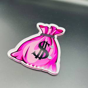 Custom Acrylic Eyelash Tile Palette Clear <b>Pink</b> Money Bag Lash Extension Holder Organizer Professional Lash Tech Display Board - Product Image 4